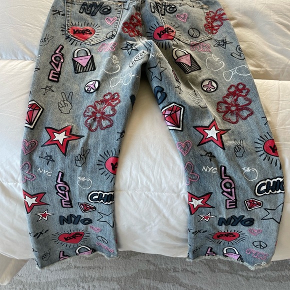 Michael Michael Kors Graffiti Capri Jeans - Picture 2 of 5